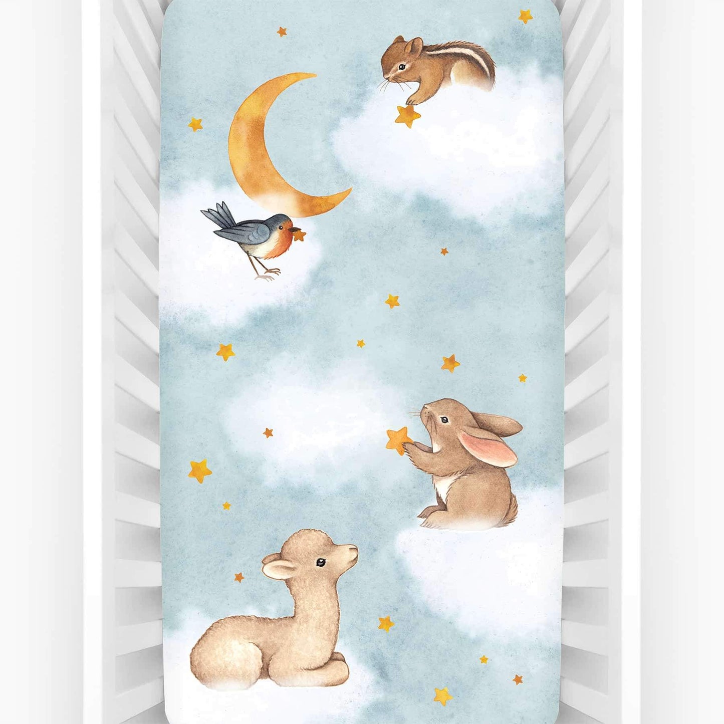 Goodnight Wonderland Standard Size Crib Sheet