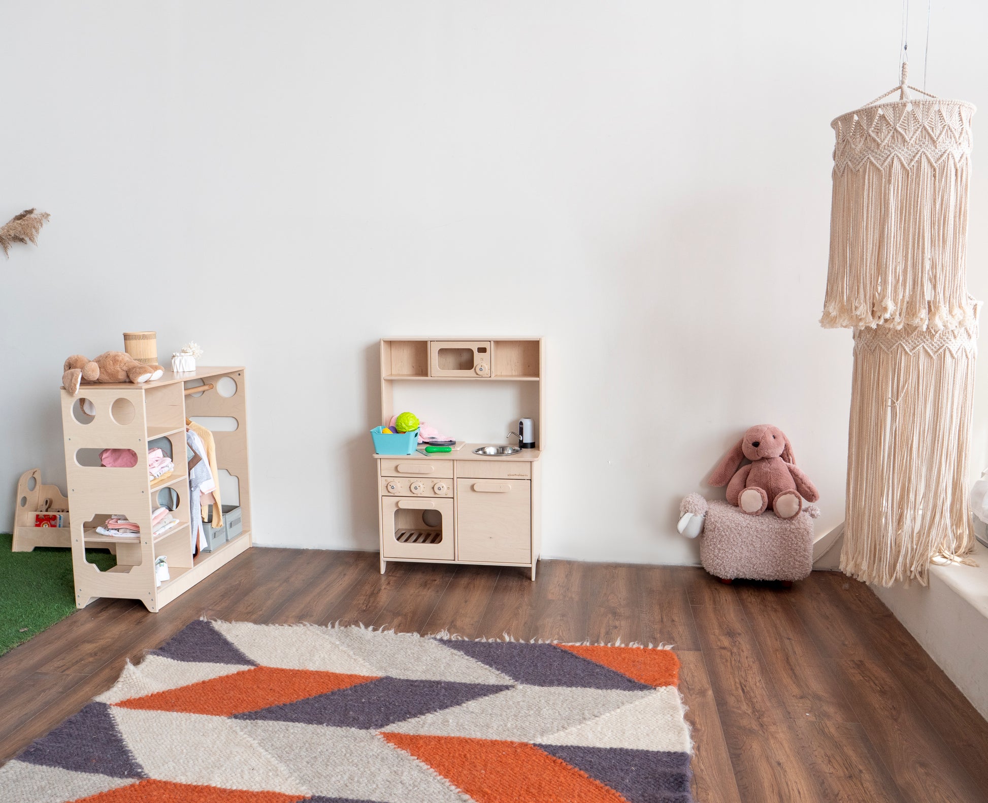 Wooden Play Kitchen with Working Sink | Natural - Oliver Ruffus