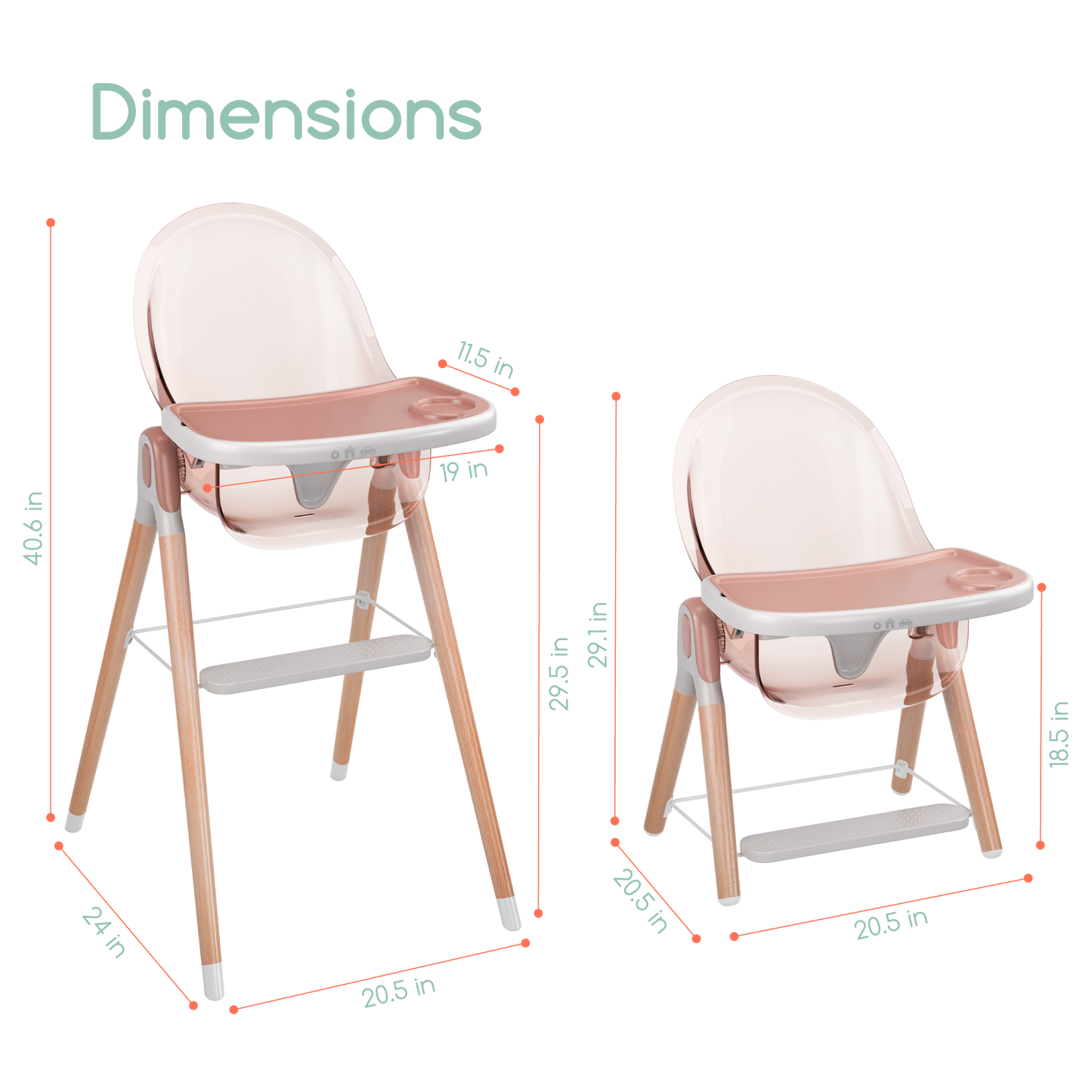 Children of Design 6 in 1 Deluxe High Chair