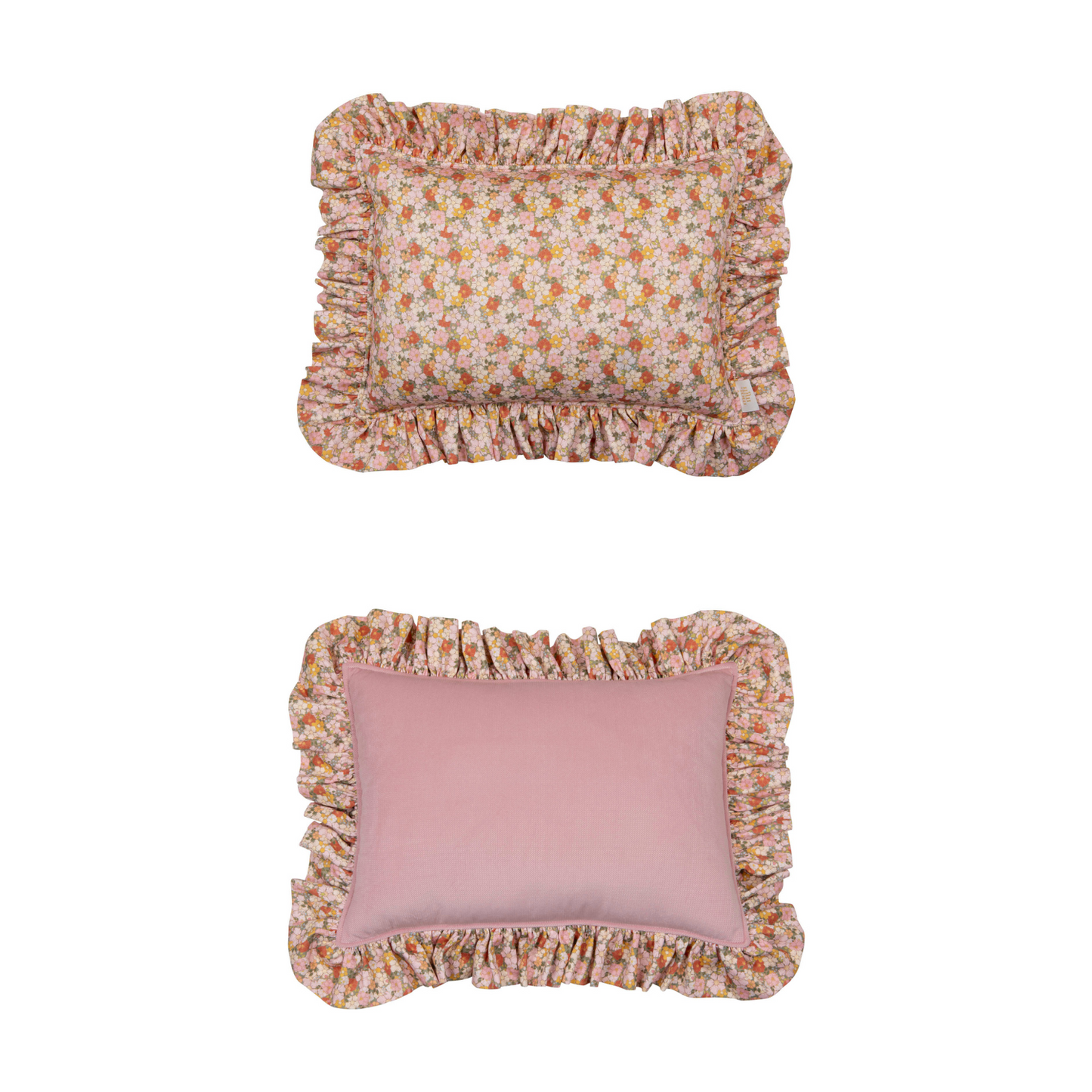 "Green Garden" Pillow with Frill