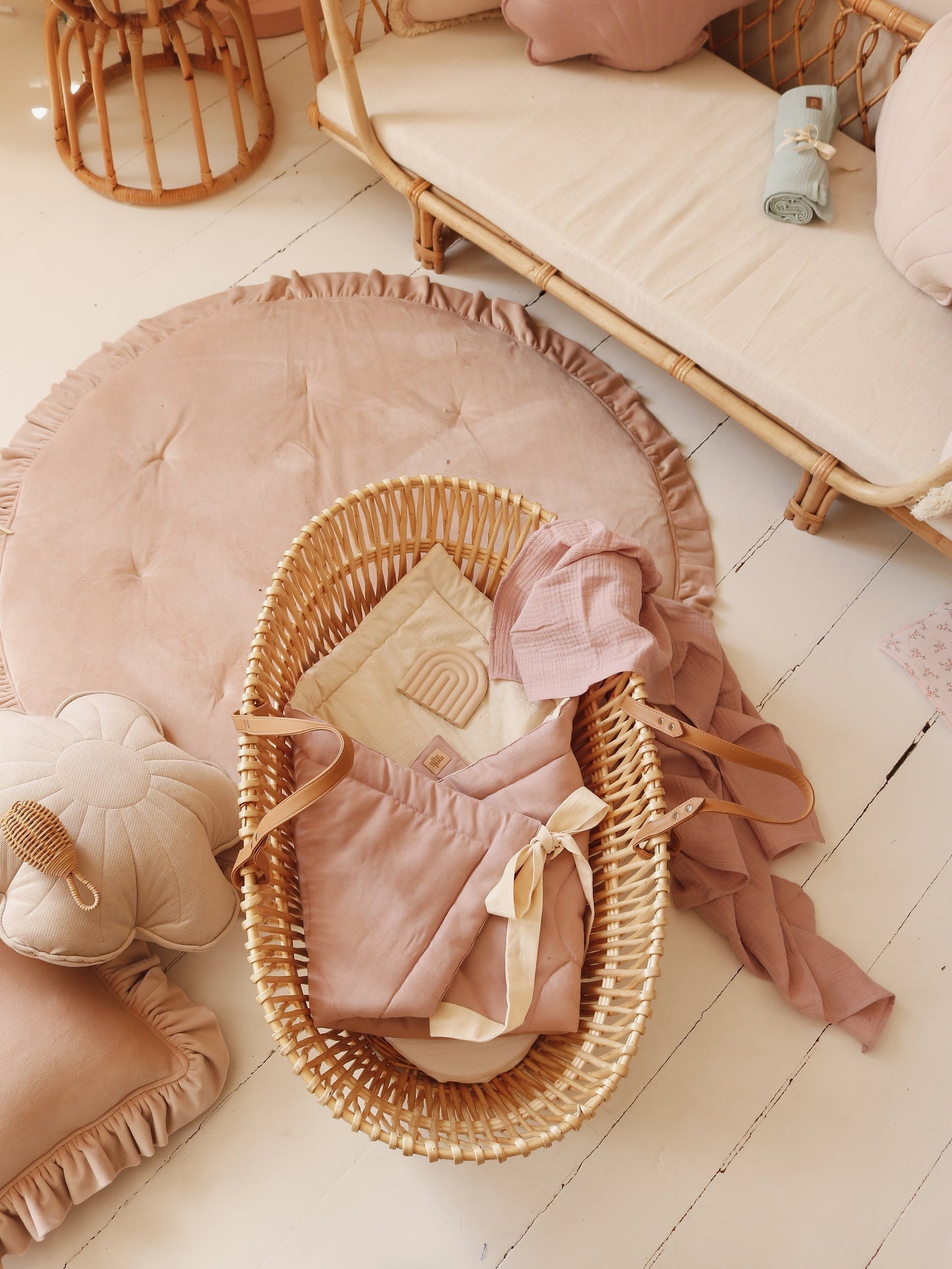 Muslin "Baby Pink" Baby Swaddle Blanket