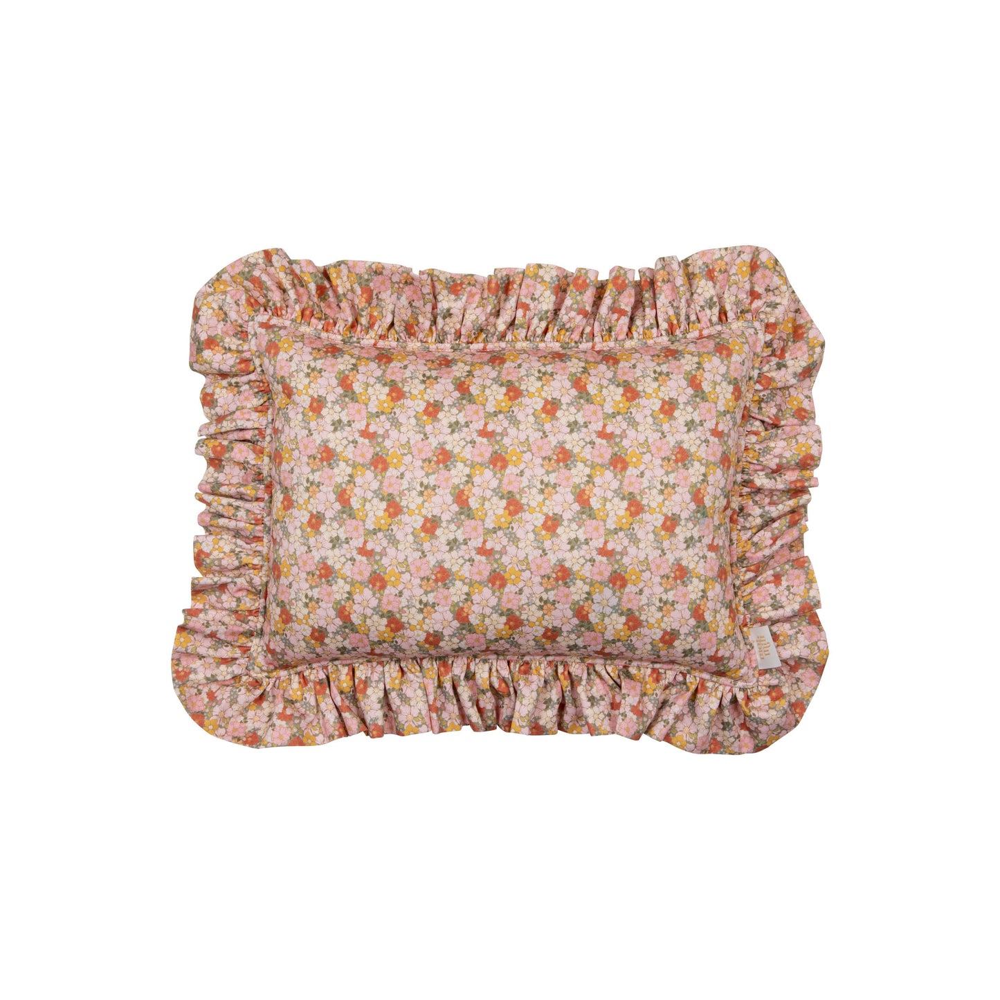 "Green Garden" Pillow with Frill