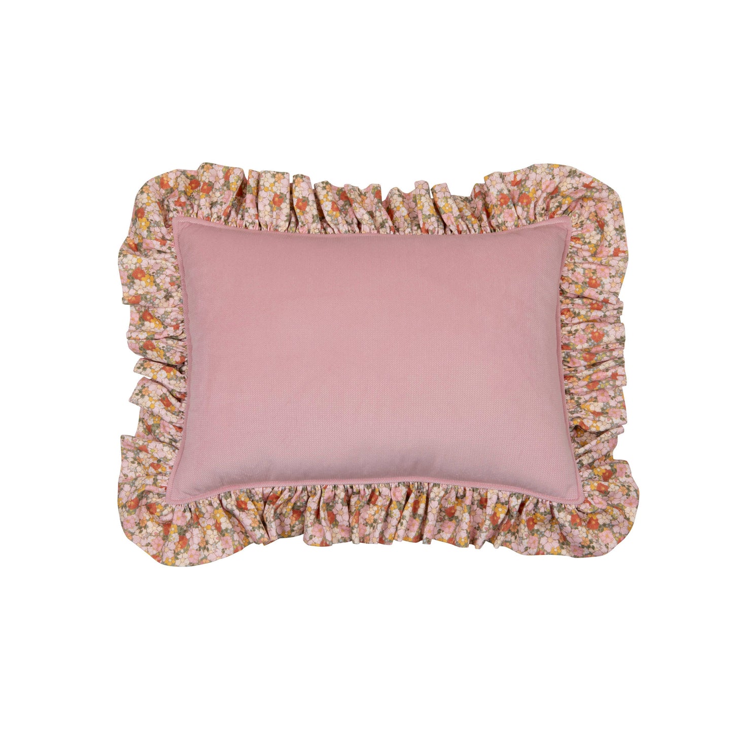 "Green Garden" Pillow with Frill