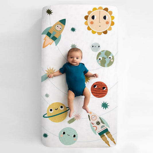 Space Explorer Standard Size Crib Sheet