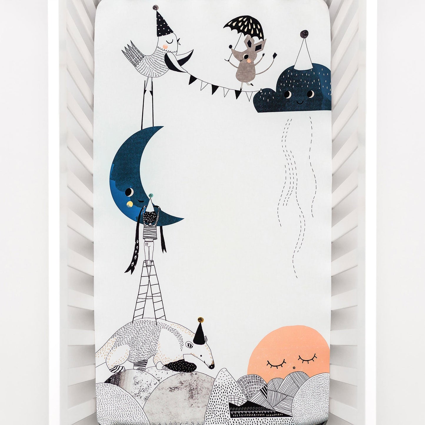 Crib Sheet & Swaddle Baby Gift Set - Moon's Birthday