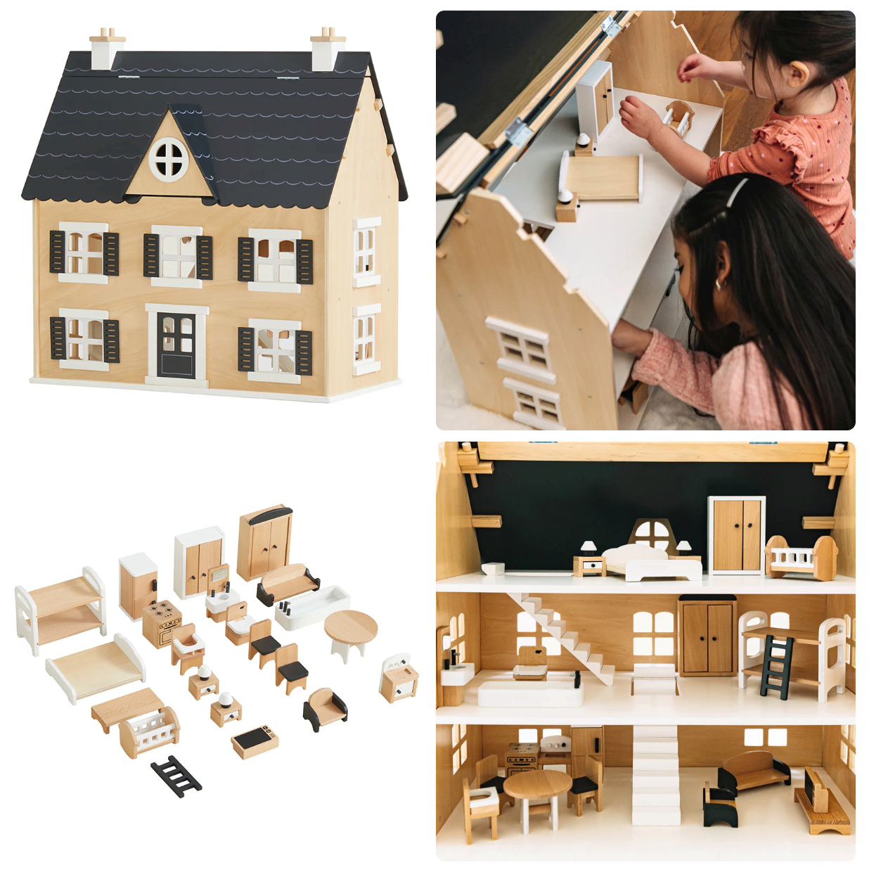 Doll House and Dollhouse Furniture and Accessories Kit | Bundle and Save - Oliver Ruffus