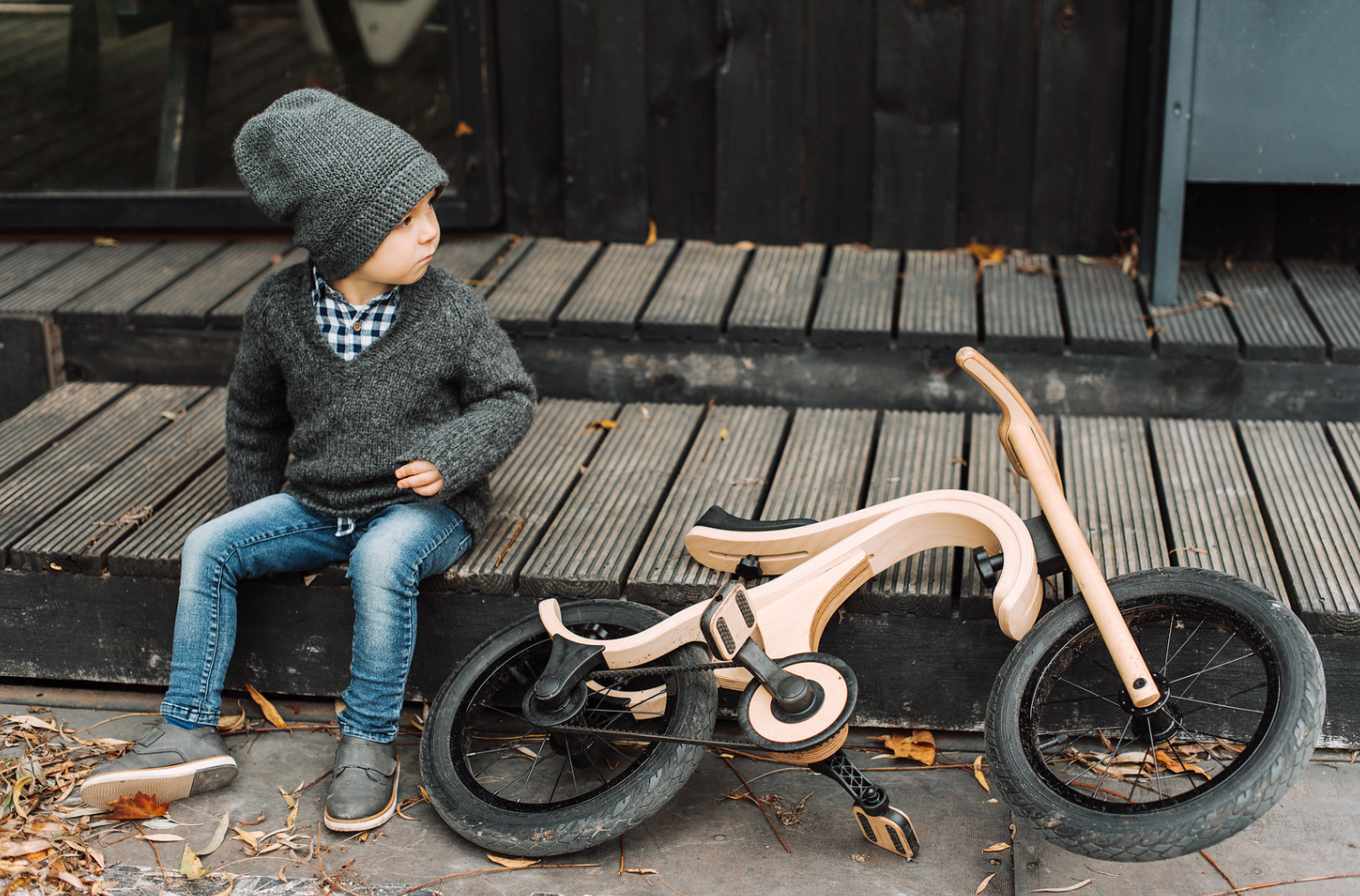 Pedal Bike Add-on For The 3in1 Bike Birch Wood - Oliver Ruffus