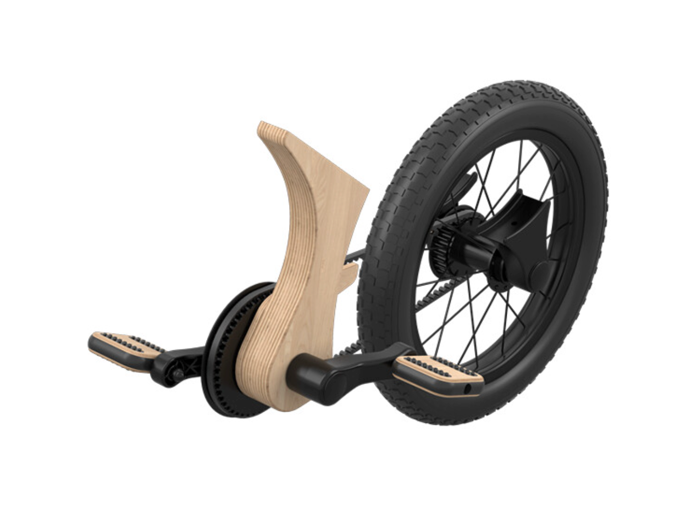 Pedal Bike Add-on For The 3in1 Bike Birch Wood - Oliver Ruffus