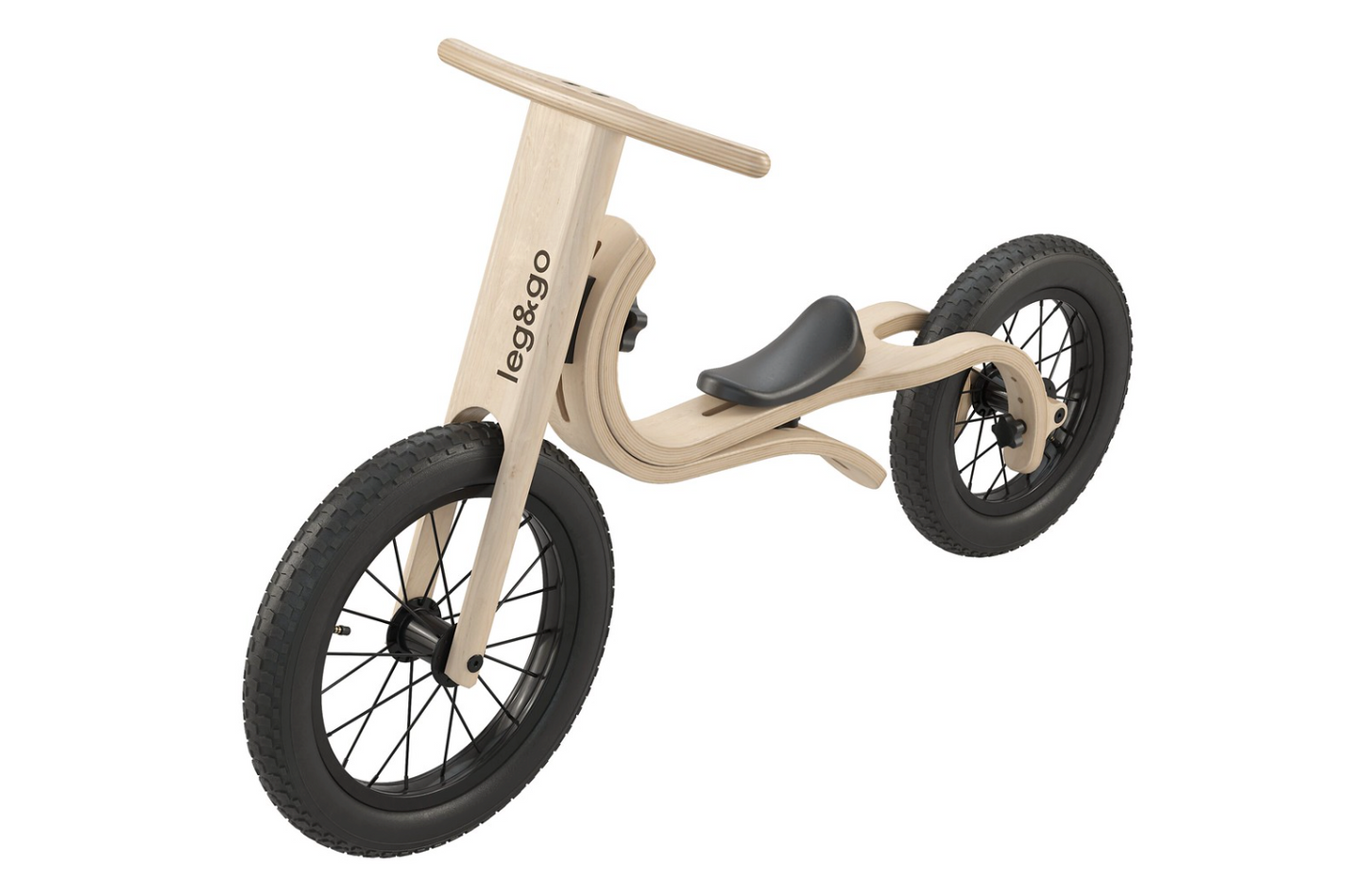 3in1 Bike Birch Wood WITH Pedal Bike Add-on - Oliver Ruffus