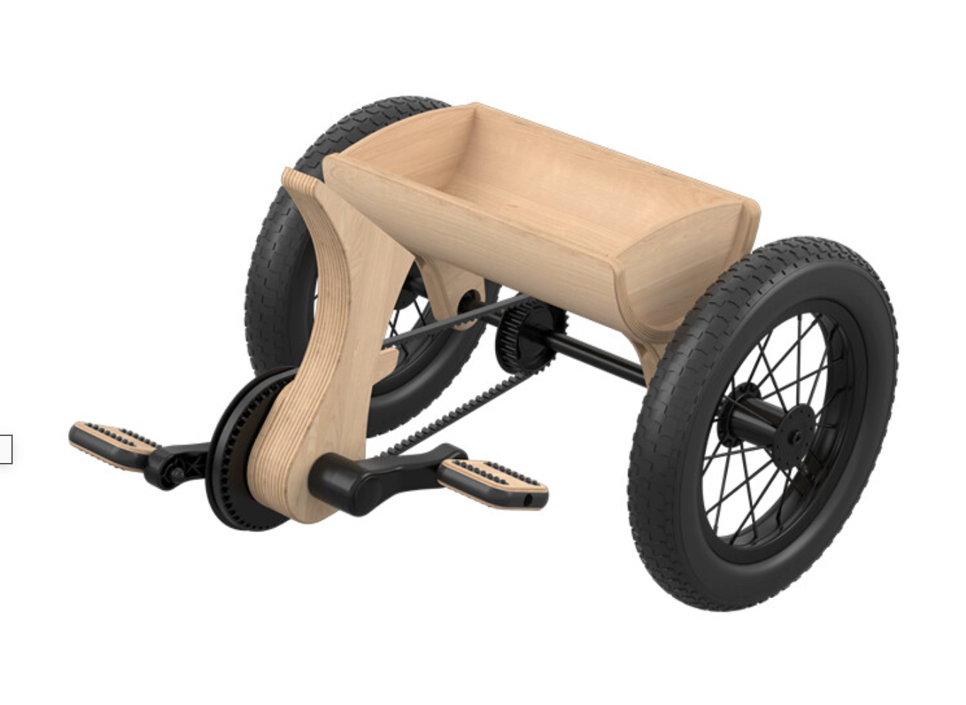 Tricycle Add-on For The 3in1 Bike Birch Wood - Oliver Ruffus