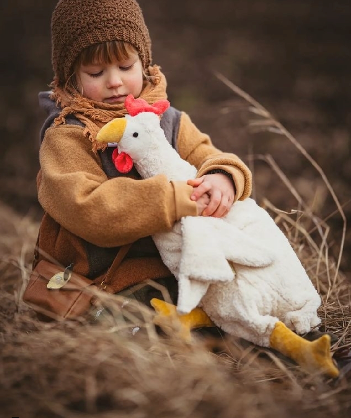 Cuddly Animal Chicken Large | White Warming Pillow - Oliver Ruffus