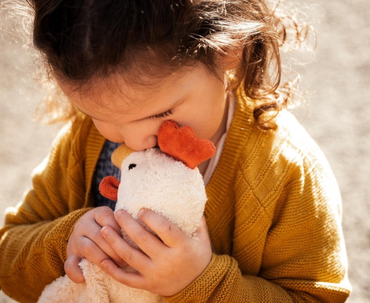 Cuddly Animal Chicken Large | White Warming Pillow - Oliver Ruffus