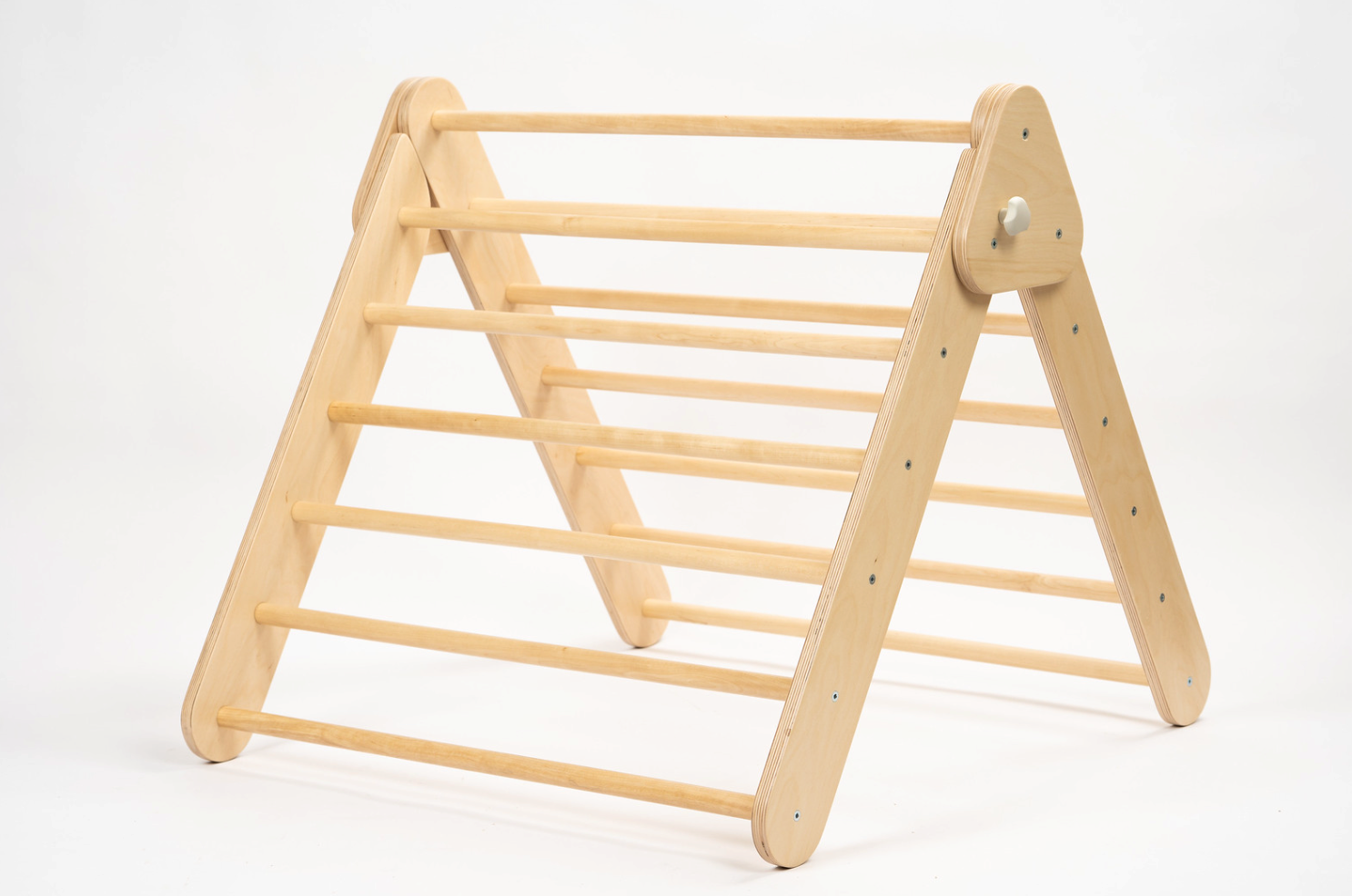 Swedish Wall and Triangle Climber Set 2in1 WITH Ramp slide | Natural - Oliver Ruffus