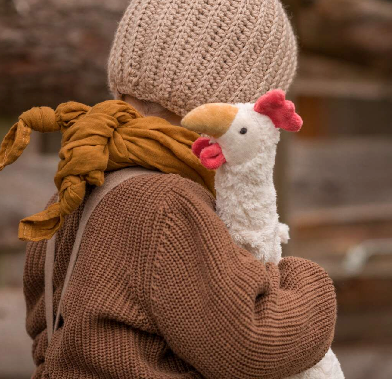 Cuddly Animal Chicken Large | White Warming Pillow - Oliver Ruffus