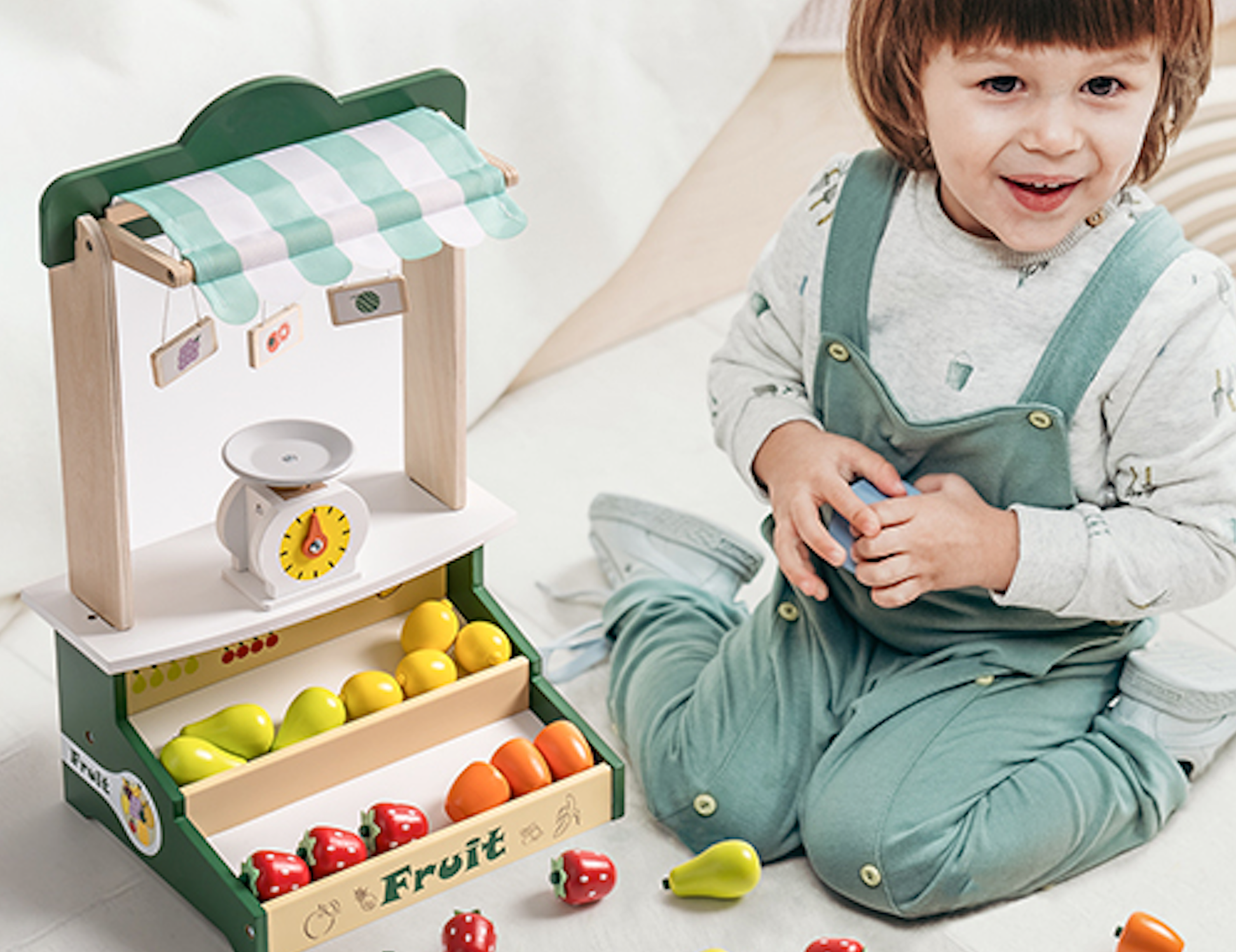 Vintage, Green Wooden Food Stand - Oliver Ruffus