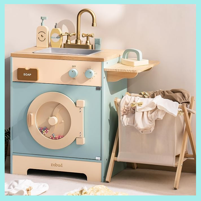 Tiffany Classic Wooden Laundry Set | Blue - Oliver Ruffus