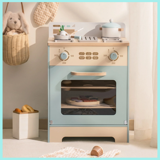 Tiffany Classic Wooden Oven and Stove Top | Blue - Oliver Ruffus