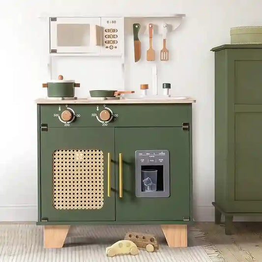 Vintage Green Wooden Play Kitchen