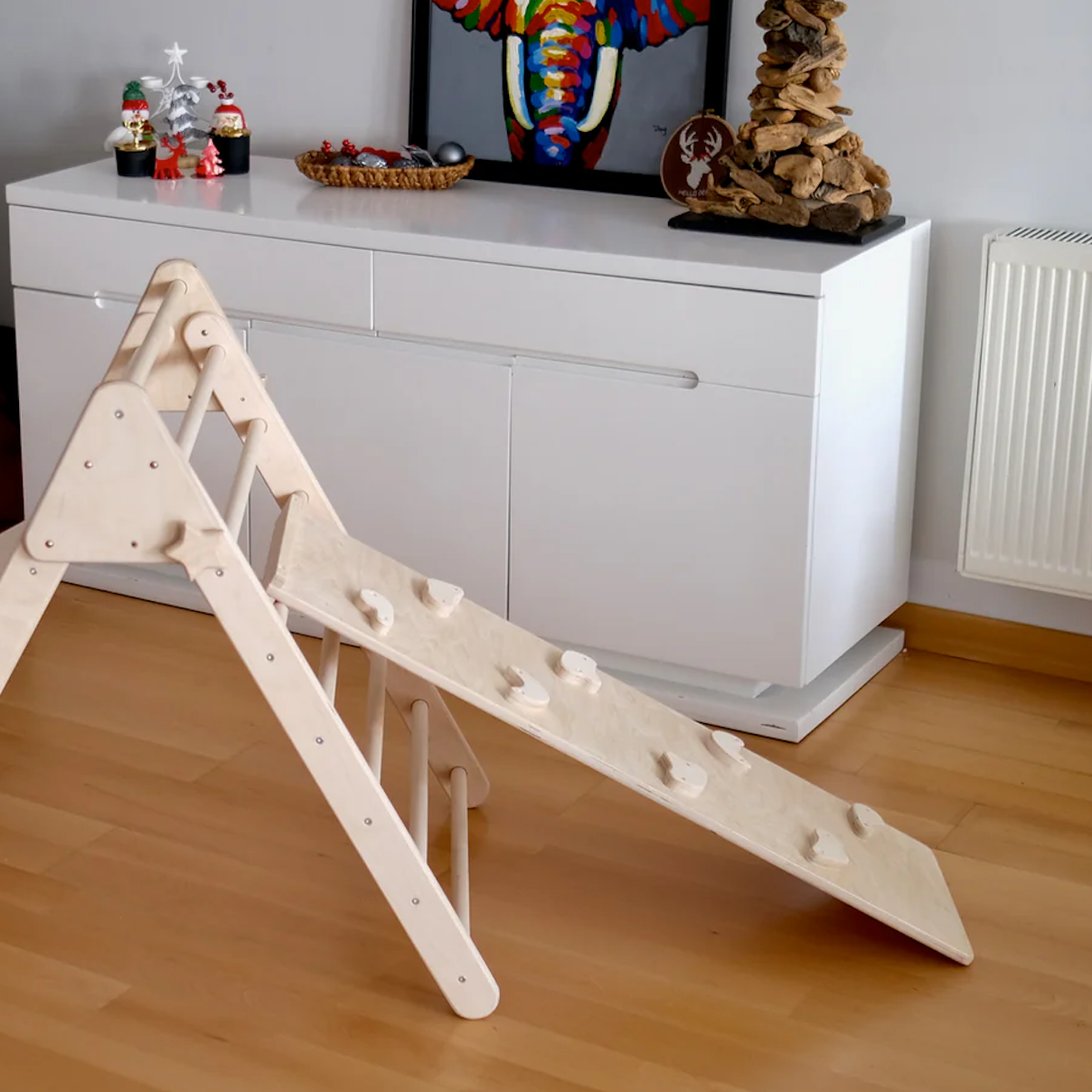 Foldable Montessori Climbing Triangle Set with Portable Table and Chair - Oliver Ruffus