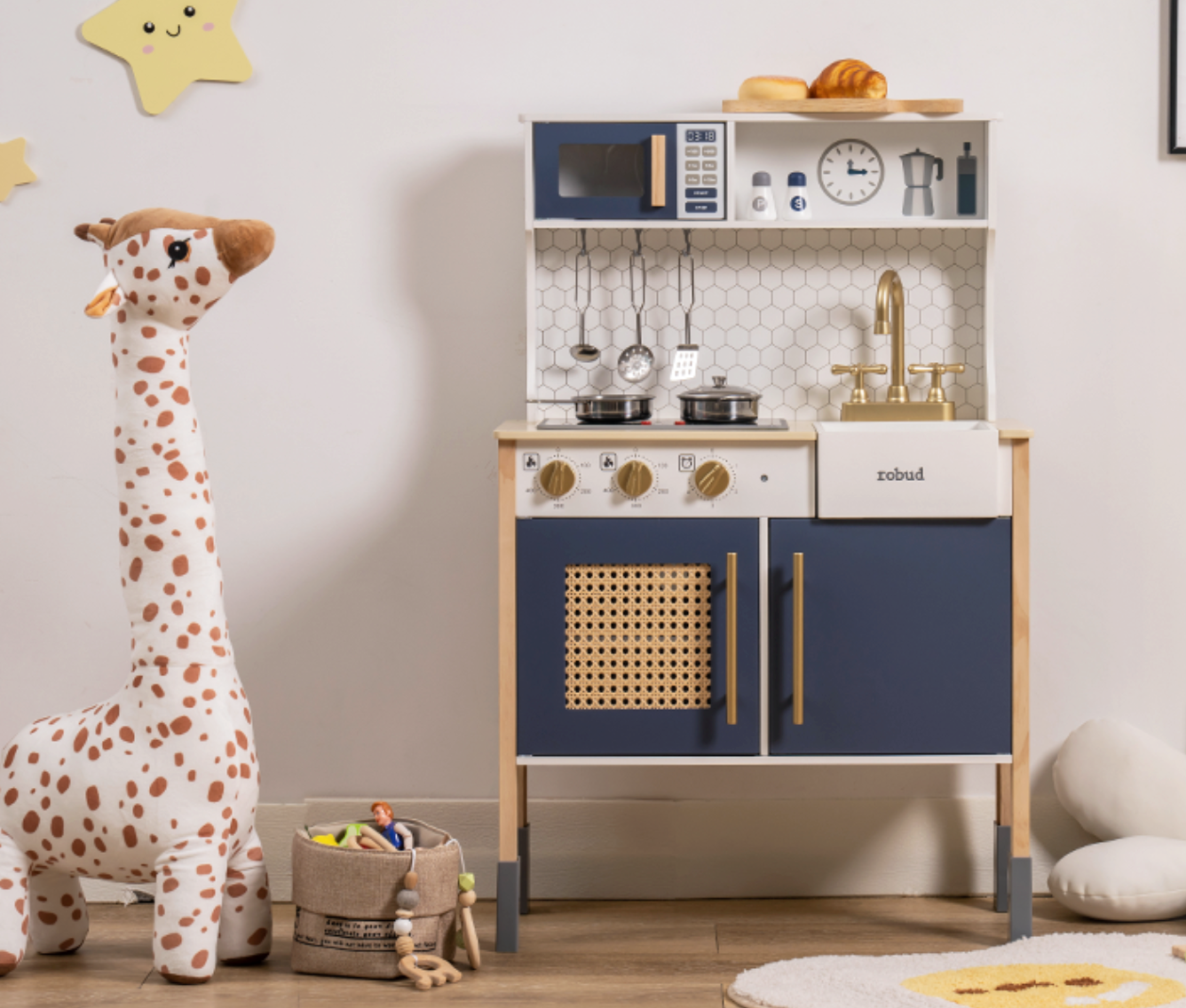 Grow With Me Adjustable Height Kitchen | Blue - Oliver Ruffus