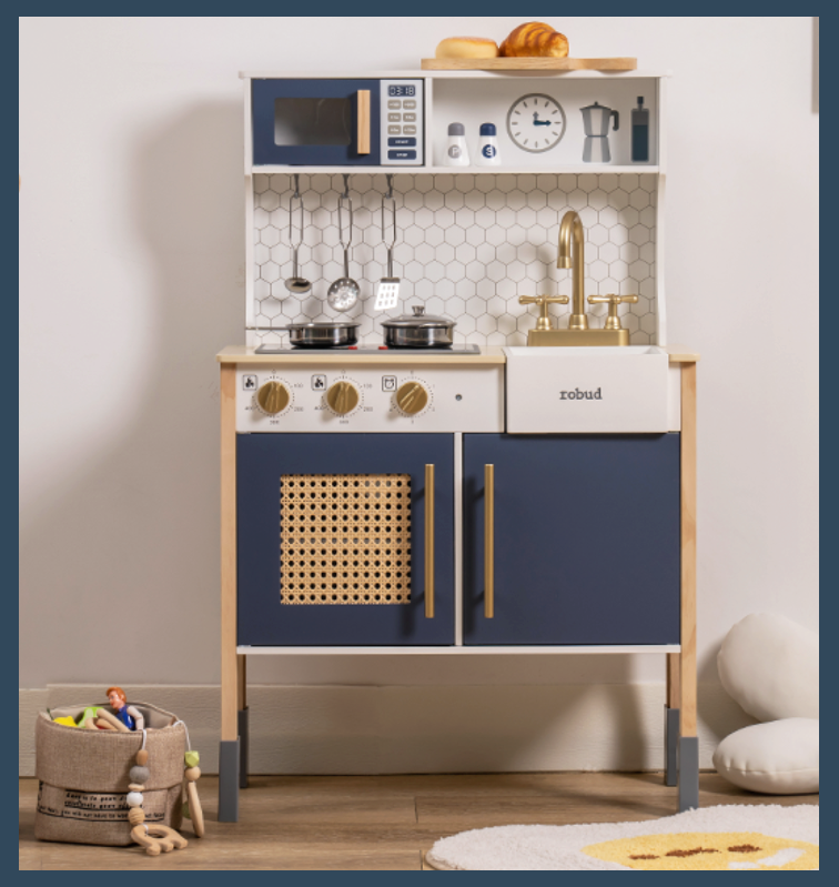 Grow With Me Adjustable Height Kitchen | Blue - Oliver Ruffus