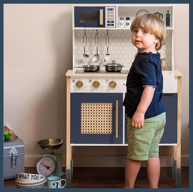 Grow With Me Adjustable Height Kitchen | Blue - Oliver Ruffus