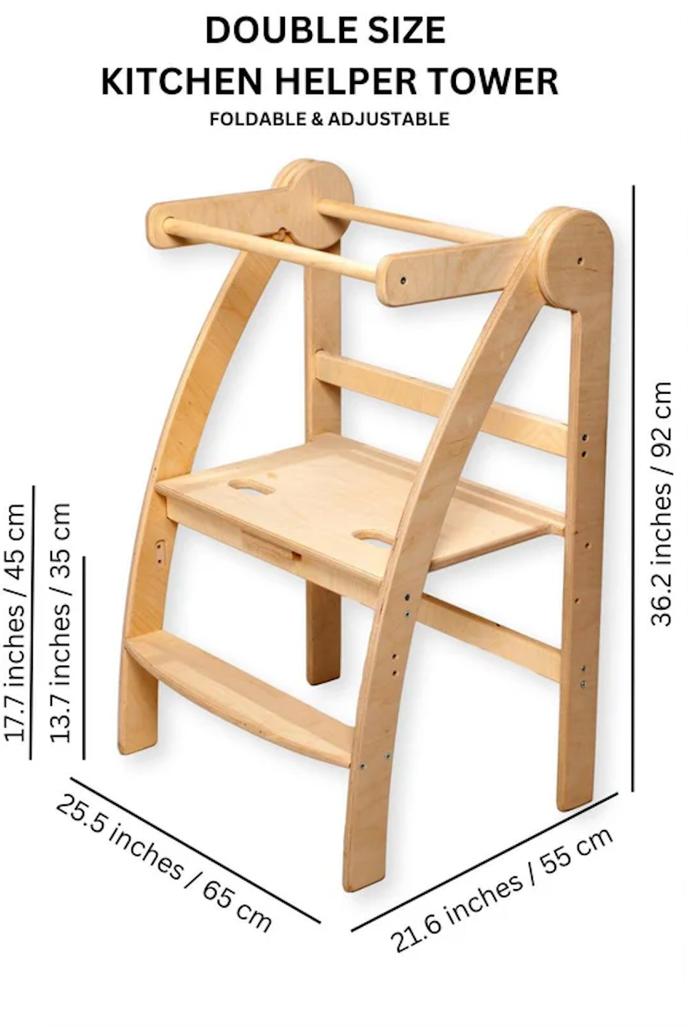 Montessori Kitchen Tower | Single or Double Size - Oliver Ruffus