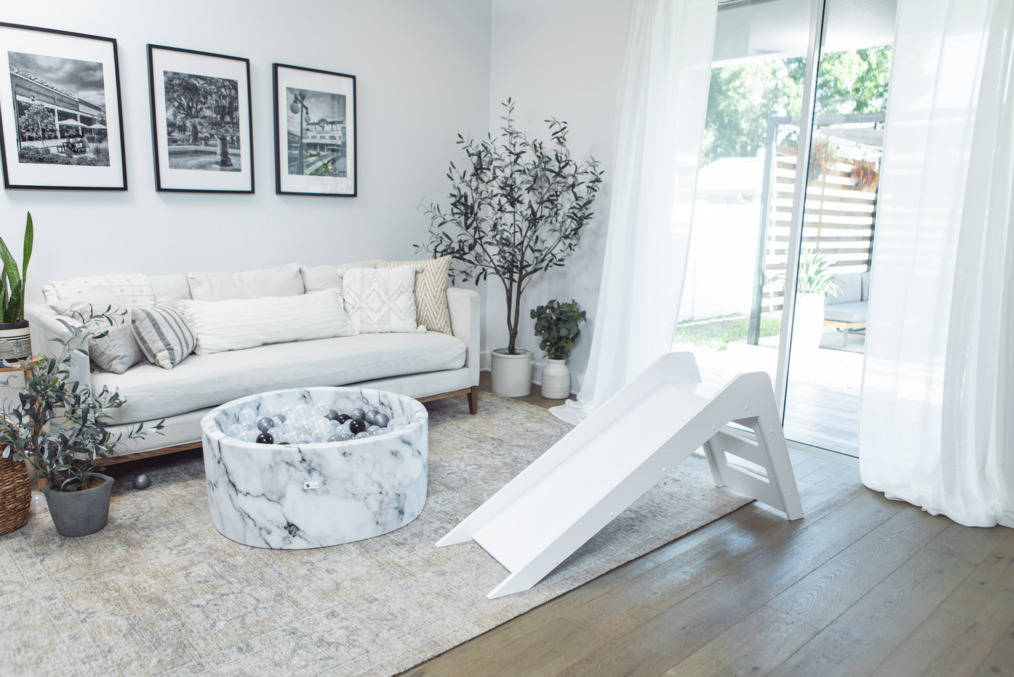 Modern White Indoor Slide