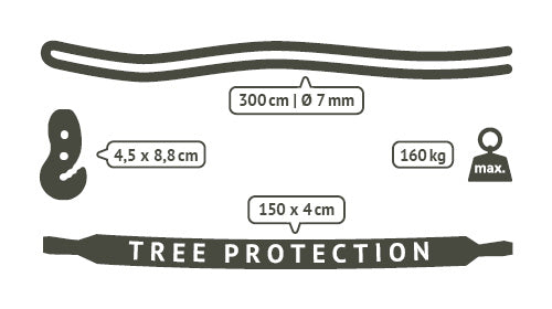 TreeMount Tree and Pole Suspension Set for Hammock Chairs and Hanging Nest