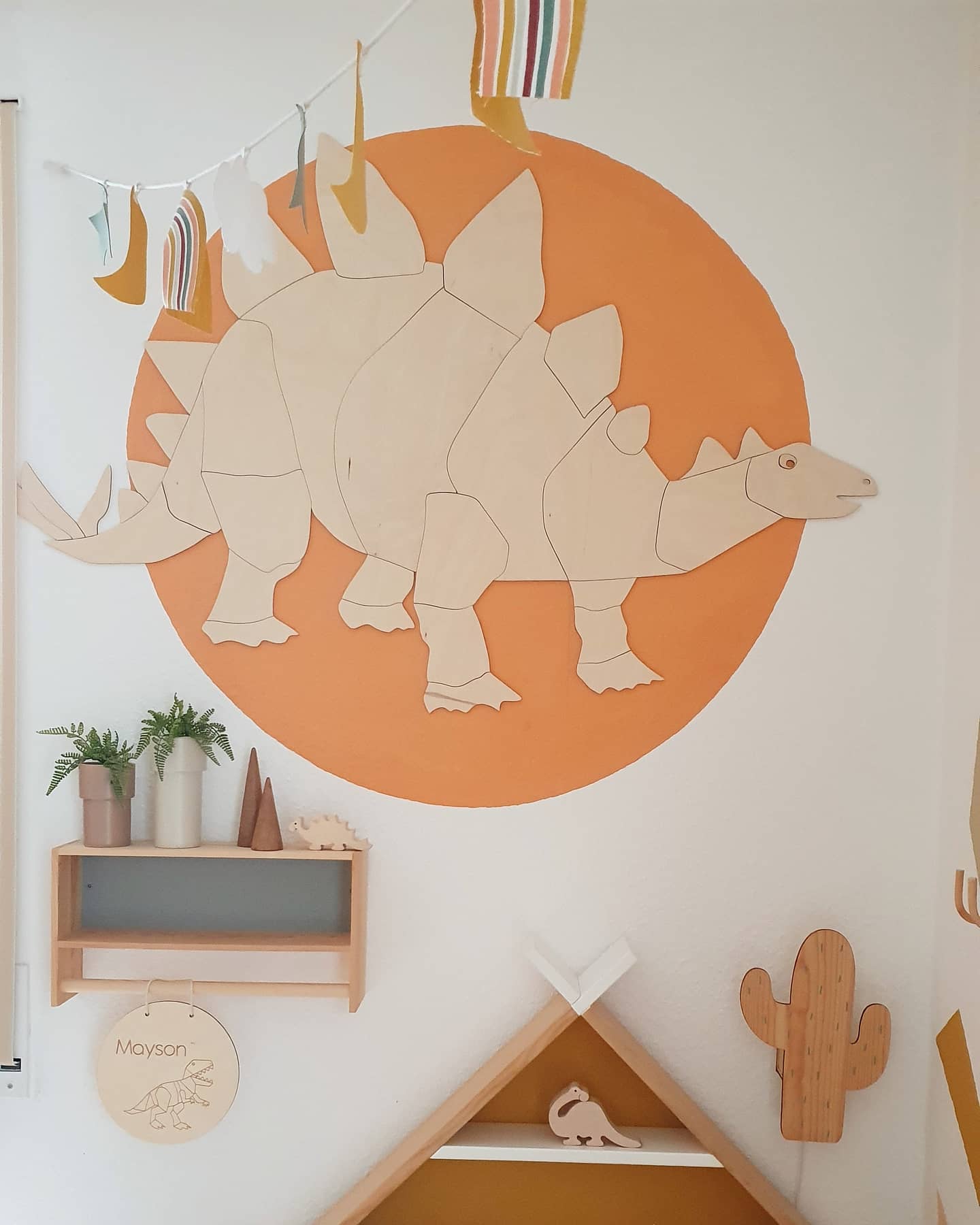 Stegosaurus Dinosaur Wall Decoration Origami