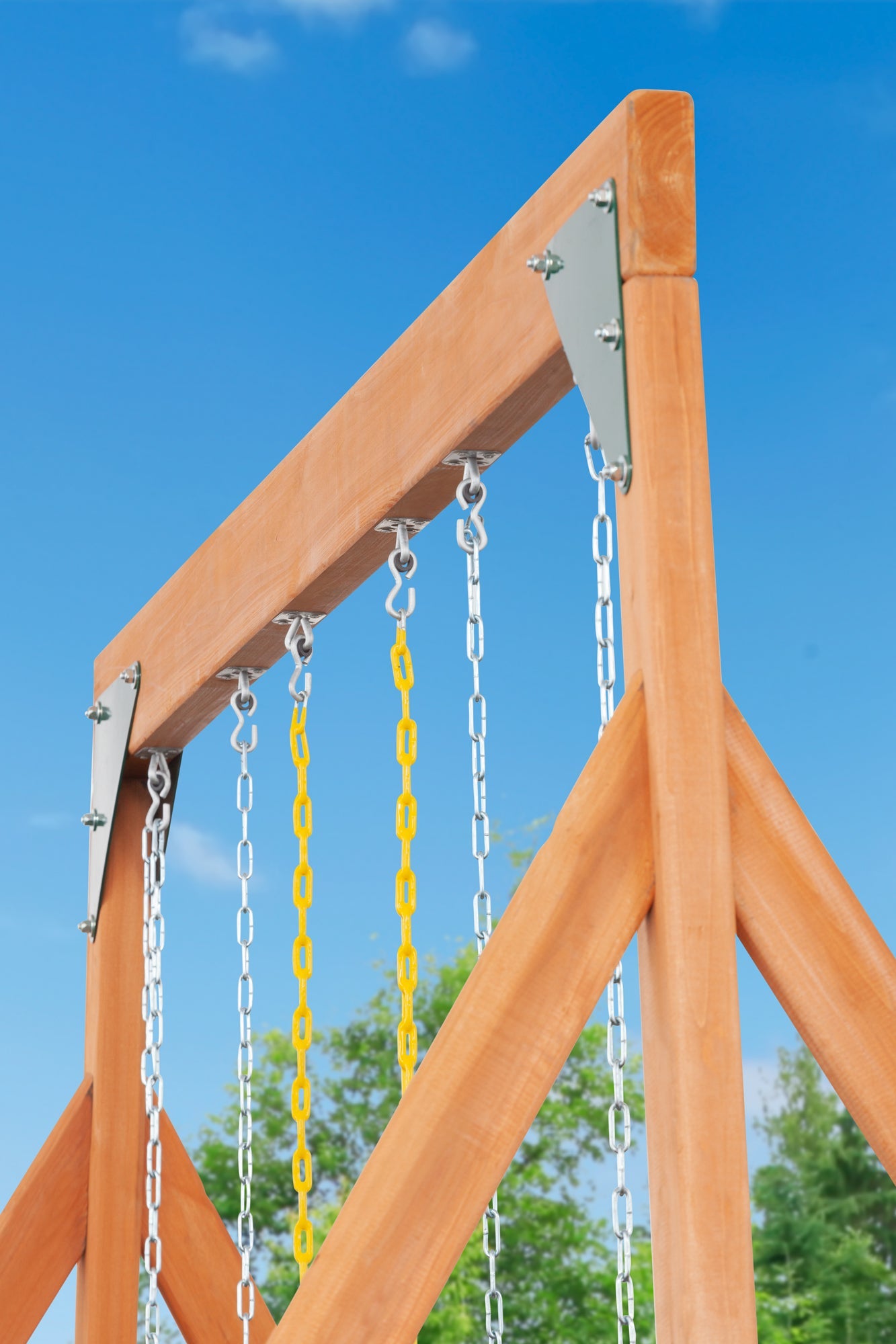 Trailside Wooden Swing Set- Choose from 7 Color Options!