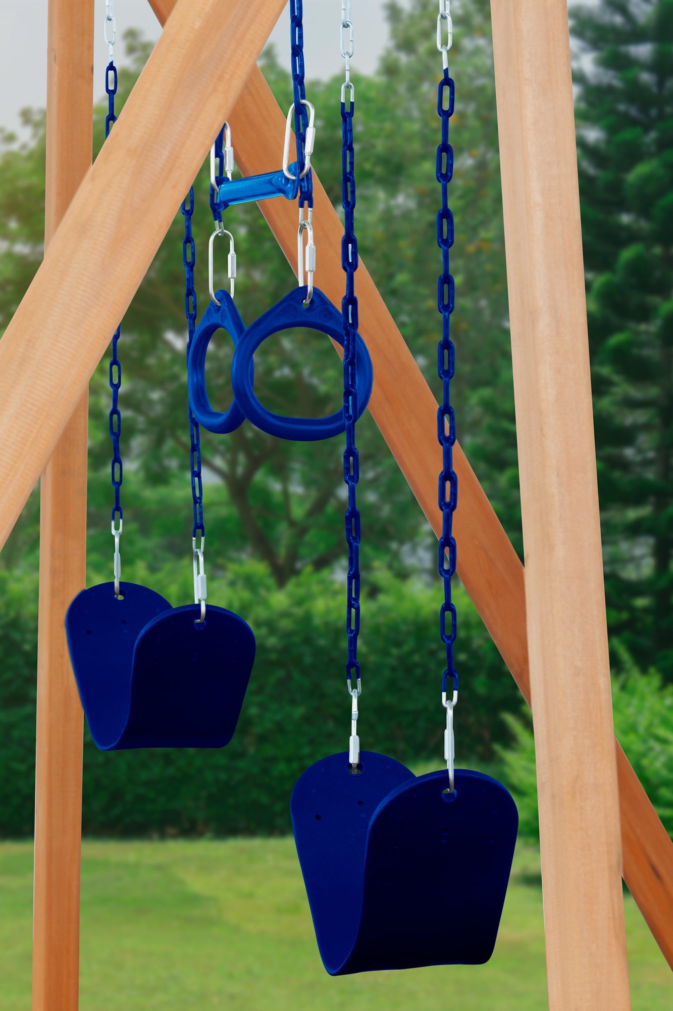 Trailside Wooden Swing Set- Choose from 7 Color Options!