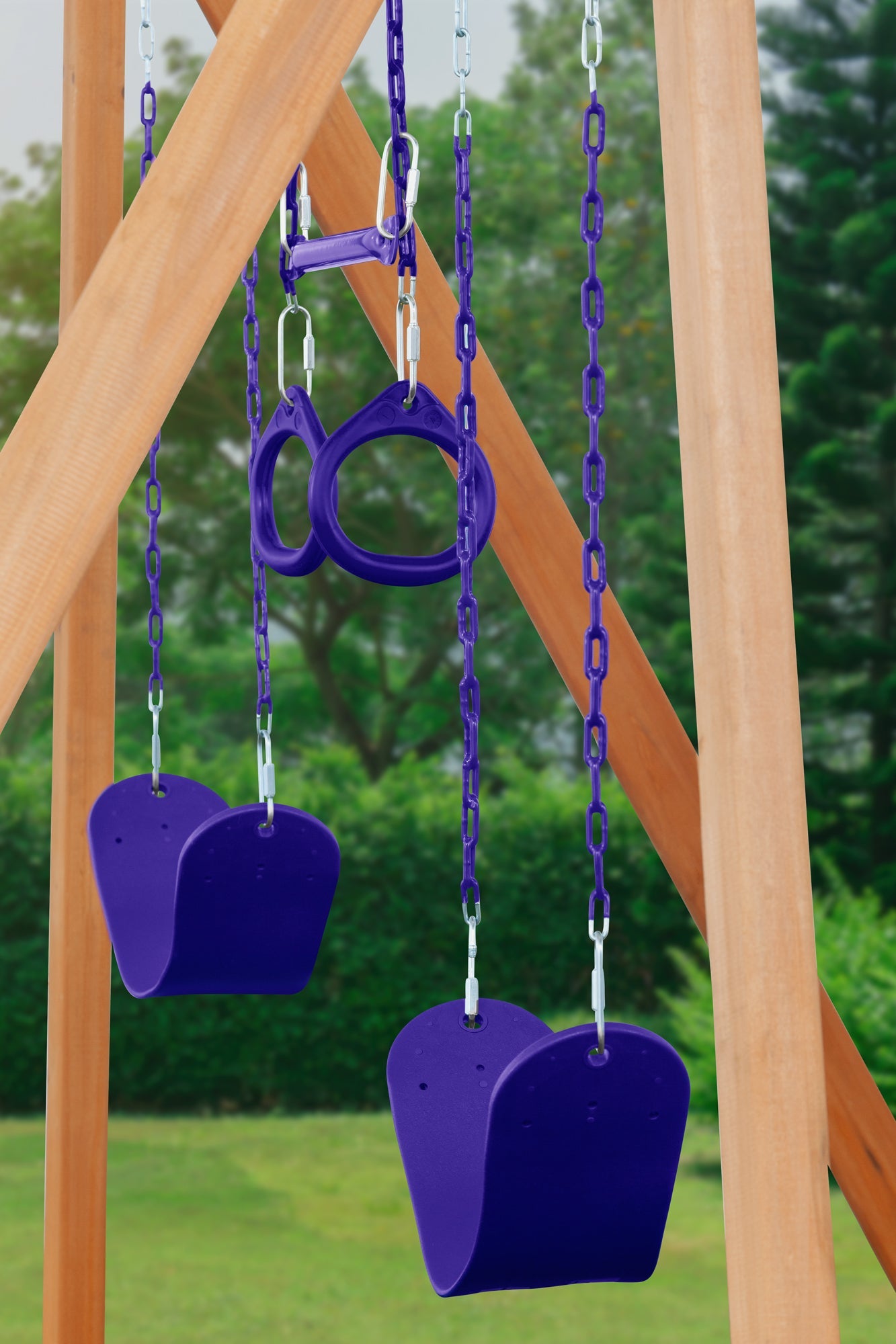 Trailside Wooden Swing Set- Choose from 7 Color Options!