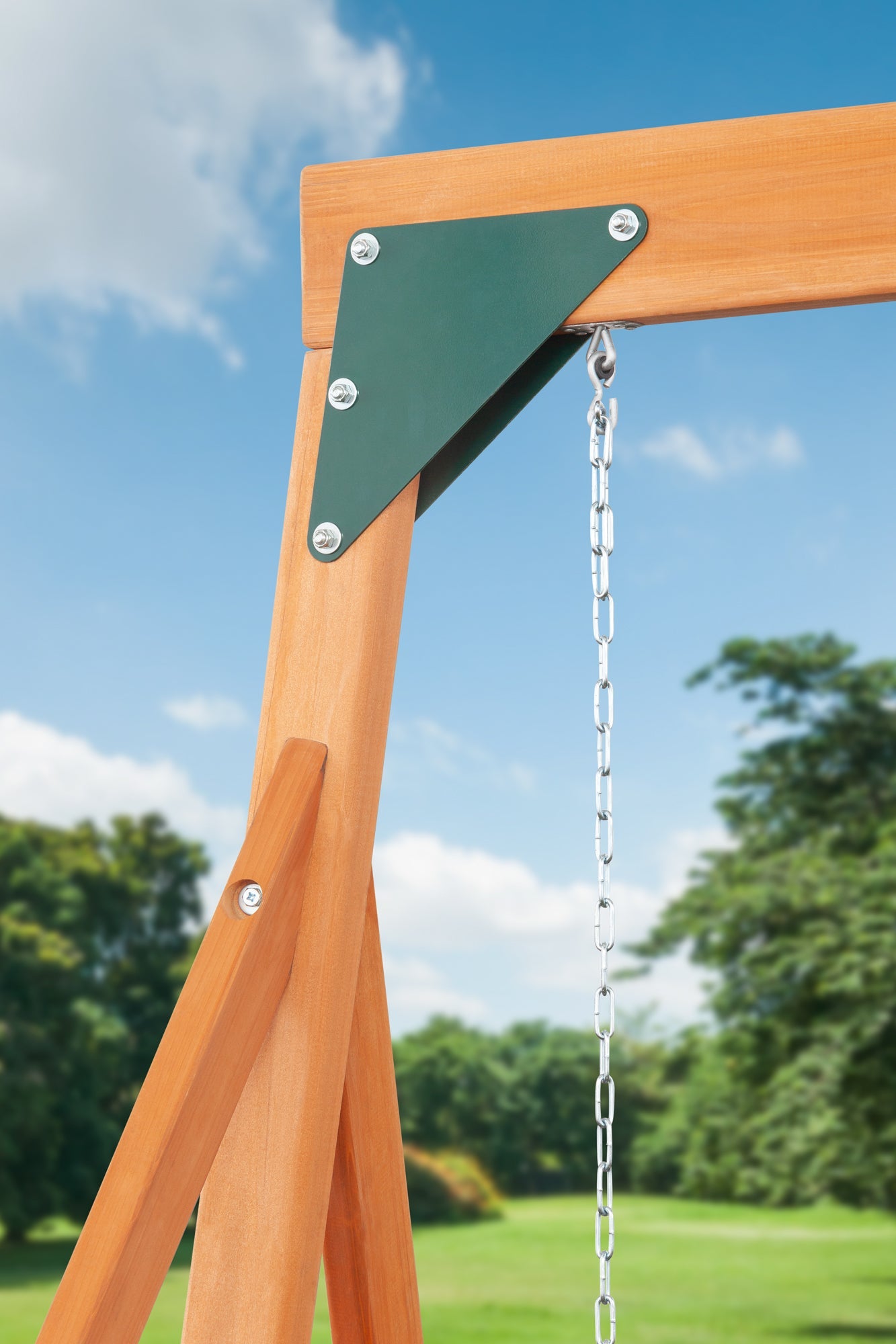 Trailside Wooden Swing Set- Choose from 7 Color Options!