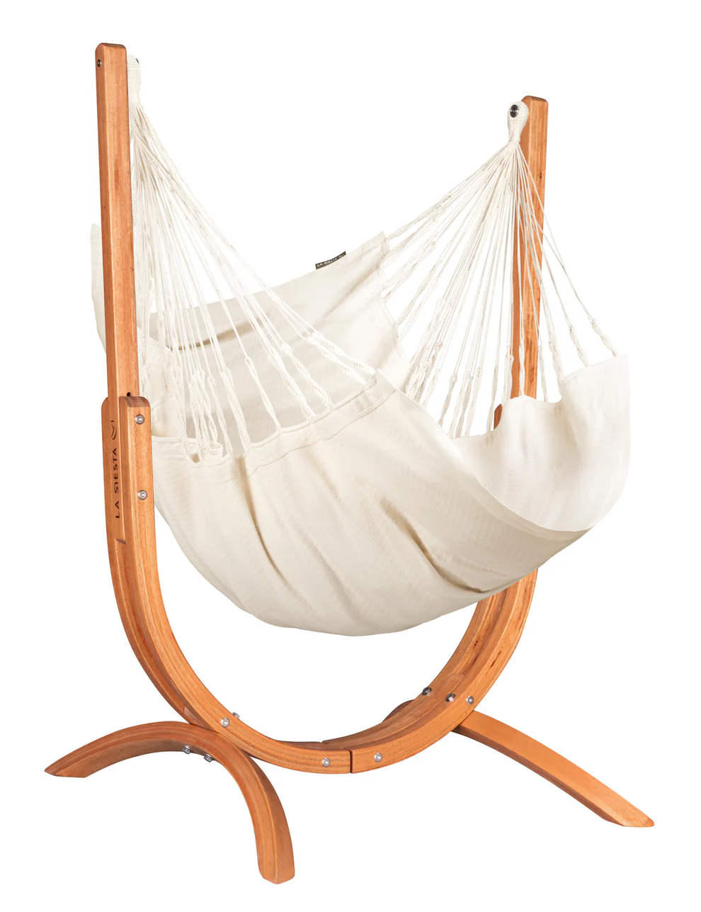 Udine Organic Cotton Hammock Chair with FSC certified Eucalyptus Stand