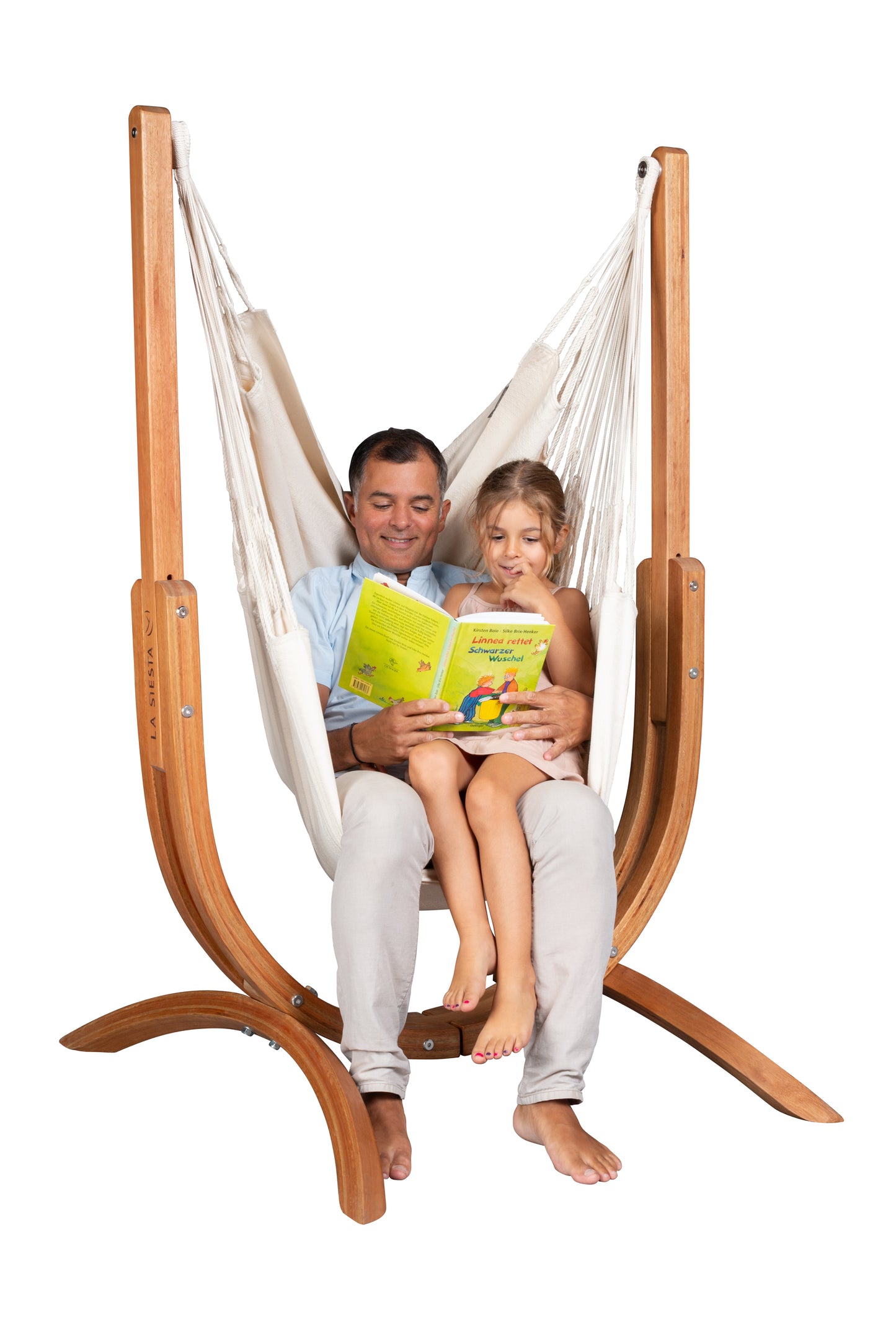 Udine Organic Cotton Hammock Chair with FSC certified Eucalyptus Stand