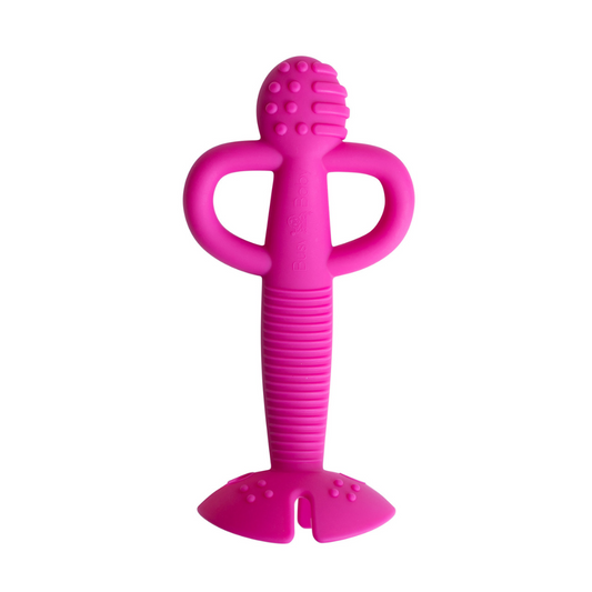 2-in-1 Teether & Training Spoon PINK
