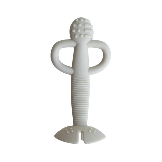 2-in-1 Teether & Training Spoon TAN