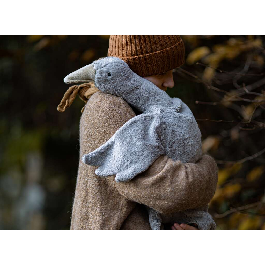 Cuddly Animal Goose Large Grey| Warming Pillow