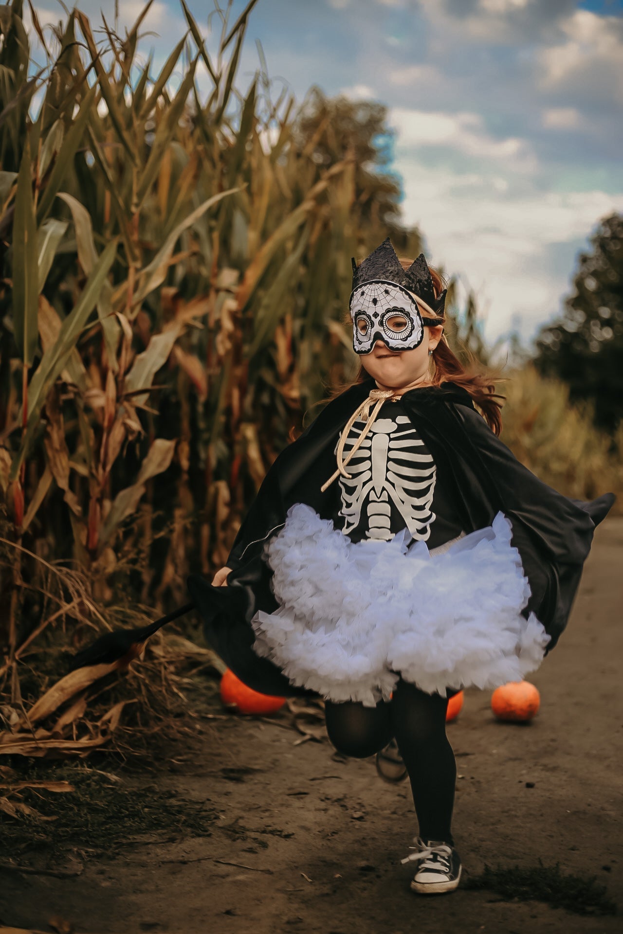 Black Halloween Skull Mask