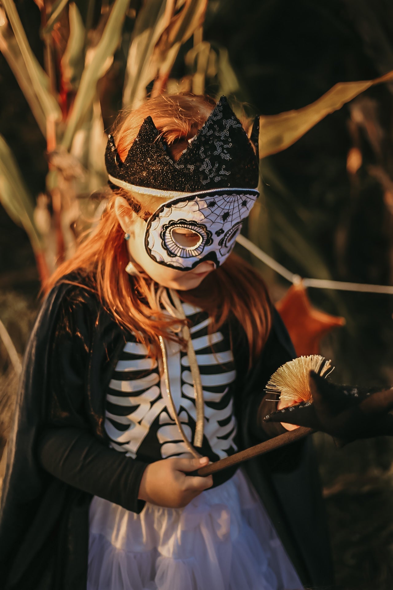 Black Halloween Skull Mask