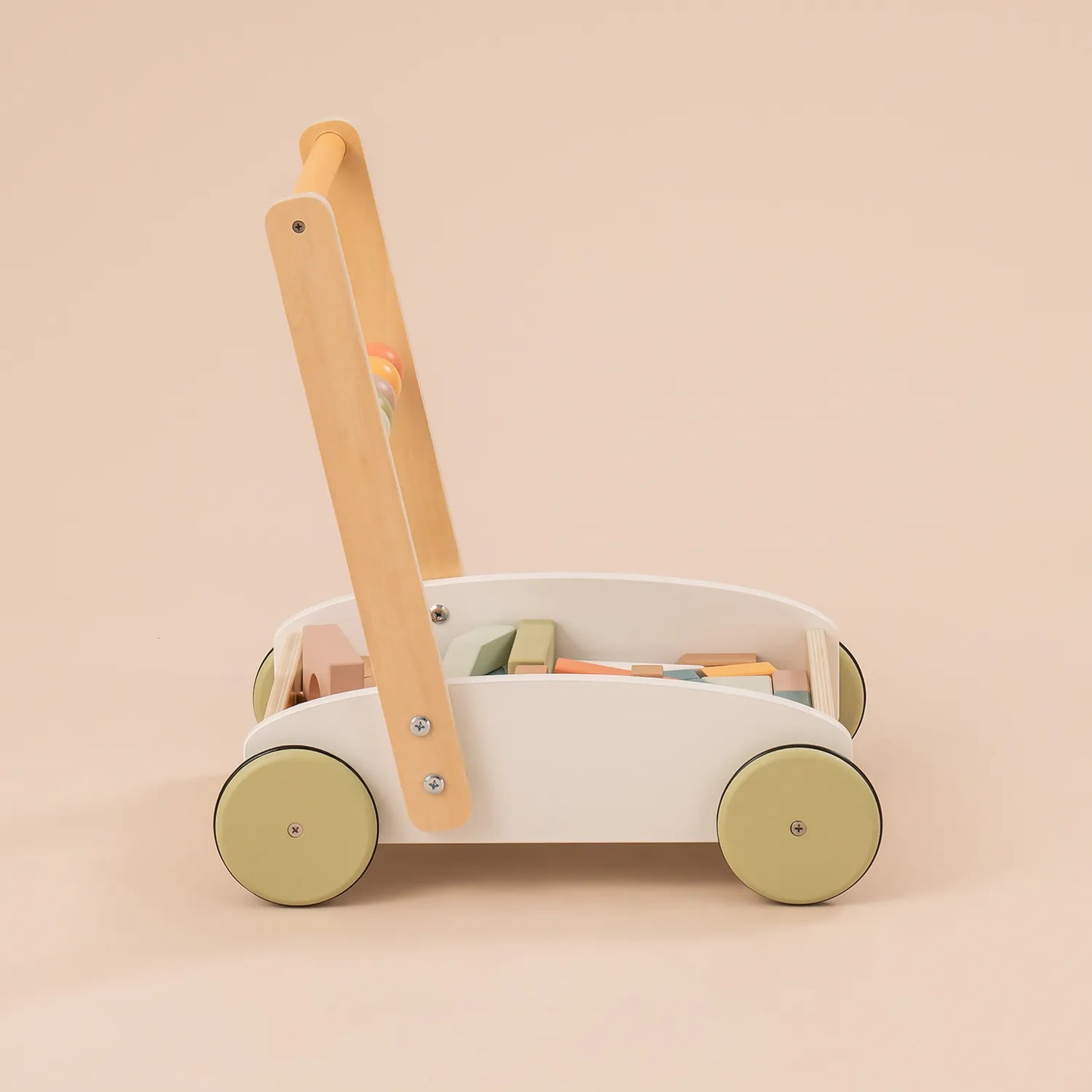 Baby Push Walker Toy with Blocks - Oliver Ruffus