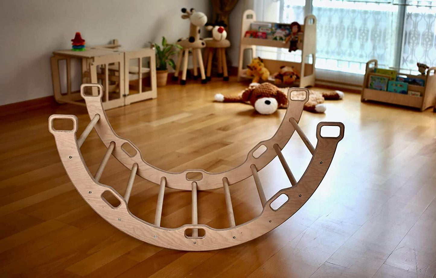 XL Wooden Climbing Arch Set with Christmas Design Pillow