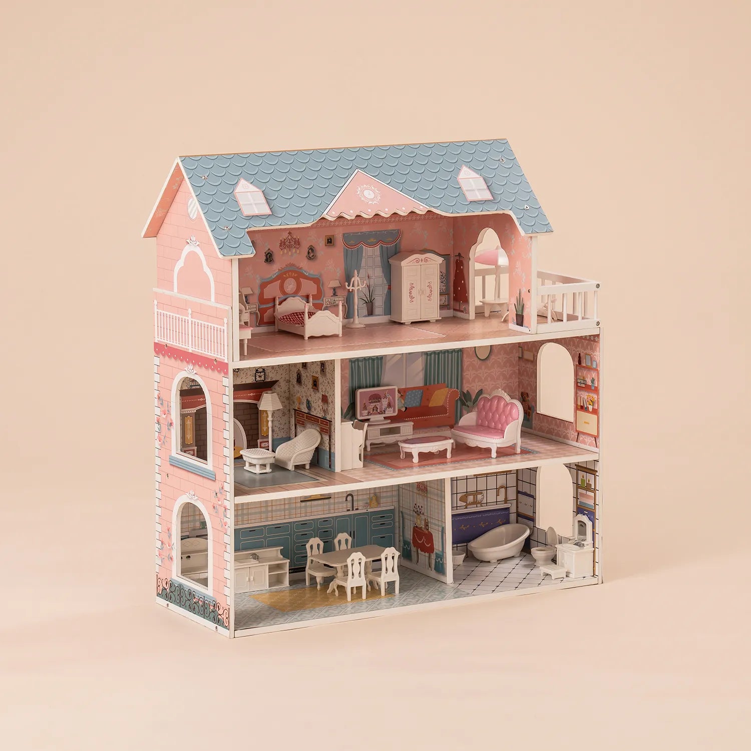 Grand Manor Doll House with Accessories - Oliver Ruffus