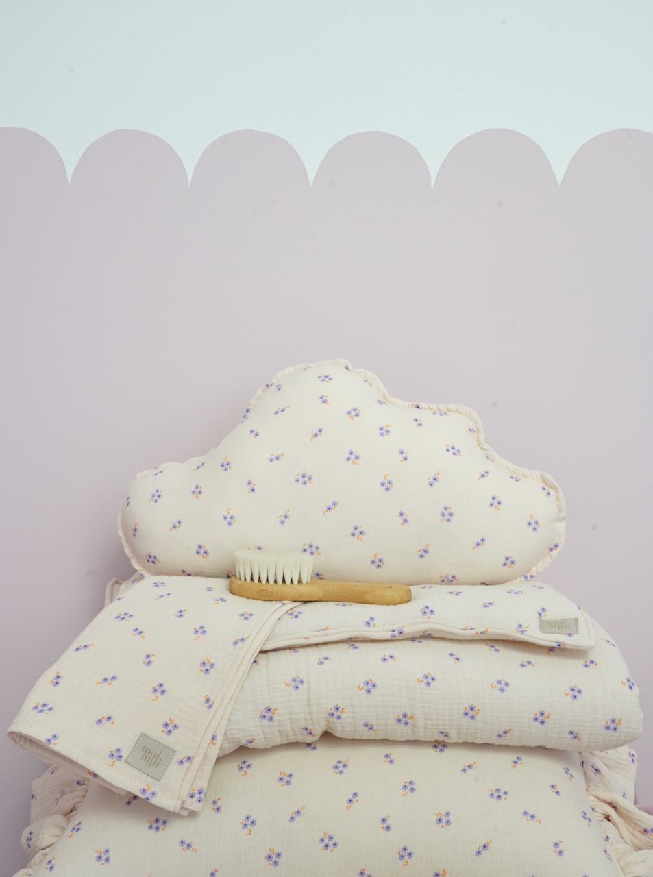 Muslin "Purple forget-me-not" Baby Swaddle Blanket