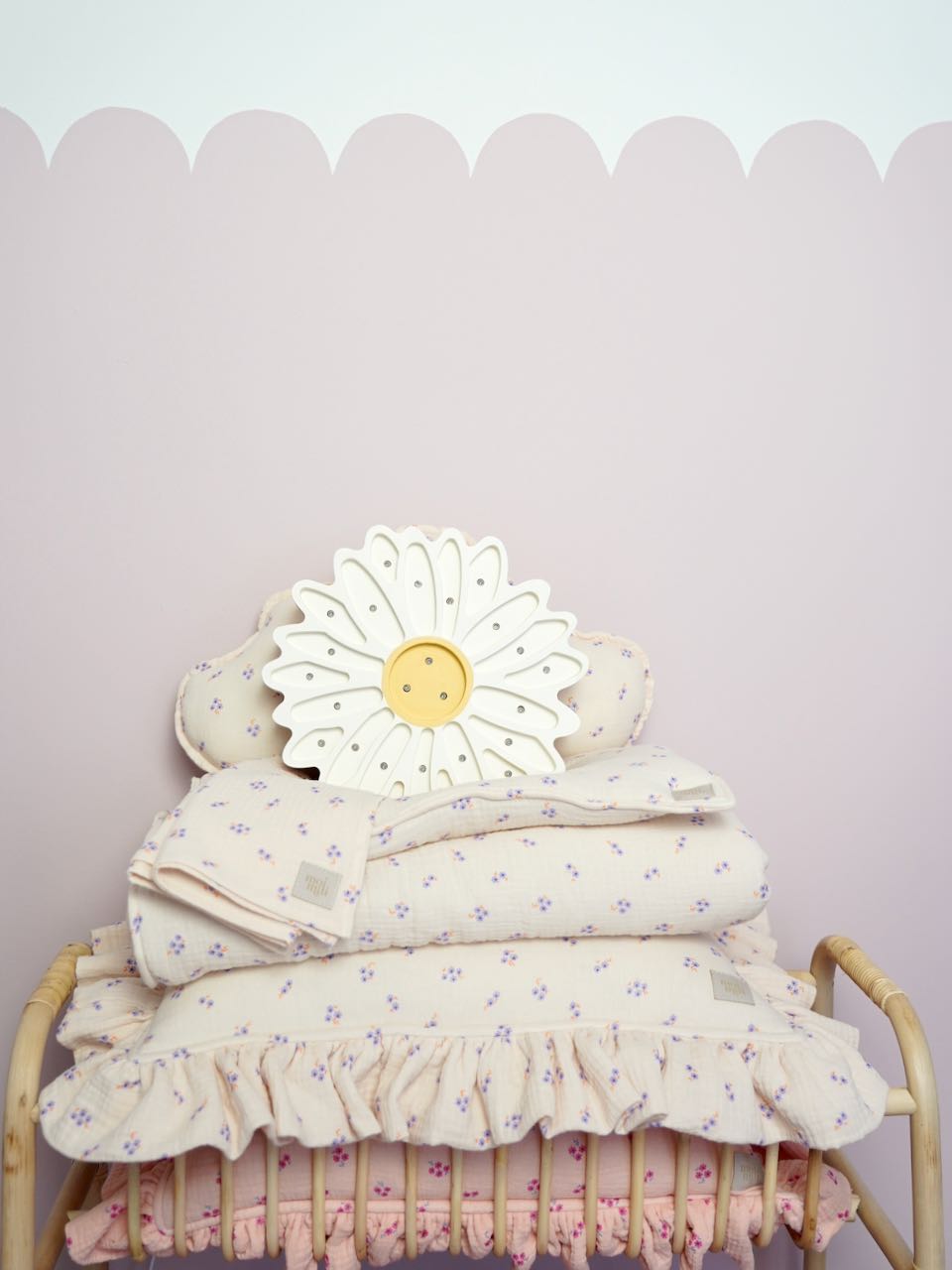 Muslin "Purple forget-me-not" Baby Swaddle Blanket