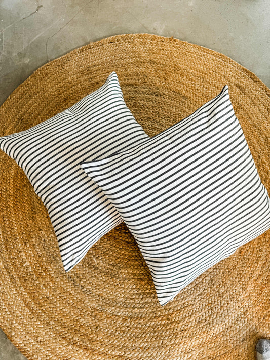 Black and White Stripes Throw Pillow Cover