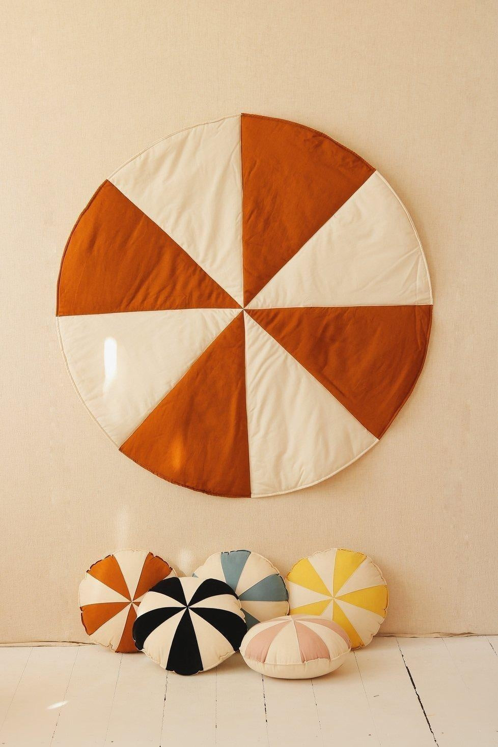 Caramel Candy Round Patchwork Mat