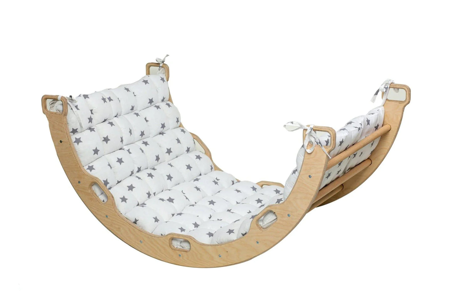 Climbing Arch Rocker with White Star Cushion - Oliver Ruffus