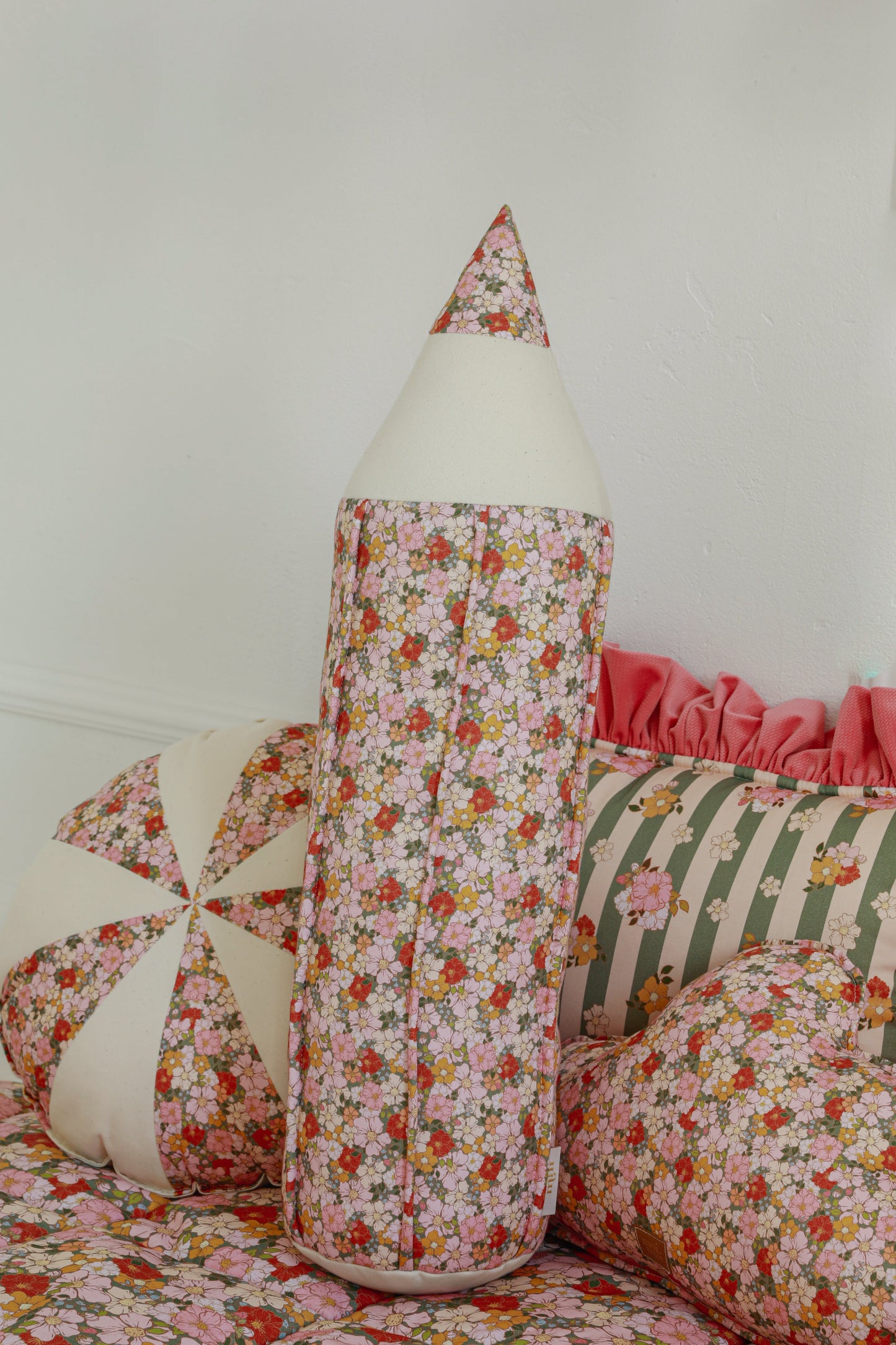 "Green Garden" Cotton Crayon Pillow